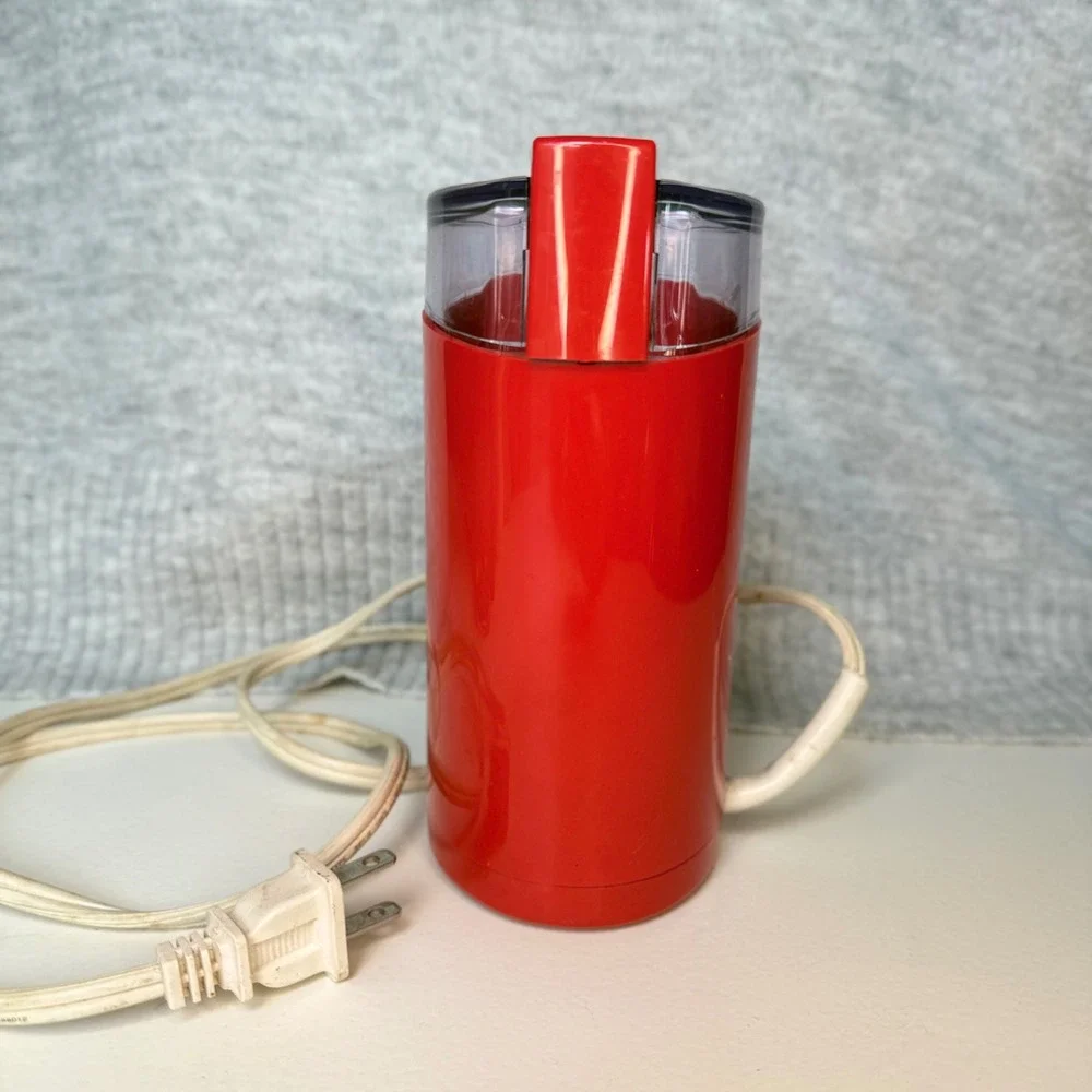 Vintage Krups Type 203 Electric Coffee Grinder Red Blade Mill 160W Made in HK